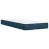 vidaXL Box spring postel s matrac&iacute; modr&aacute; 90 x 190 cm samet