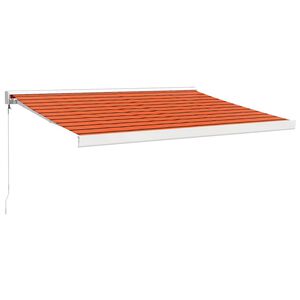 vidaXL Zatahovac&iacute; mark&yacute;za oranžov&aacute; a hněd&aacute; 3,5 x 2,5 m textil a hlin&iacute;k