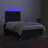 vidaXL Box spring postel s matrac&iacute; a LED čern&aacute; 120x190 cm textil