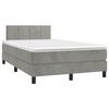 vidaXL Box spring postel s matrac&iacute; světle &scaron;ed&aacute; 120x190 cm samet