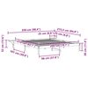 vidaXL Postelový rám s nočními stolky Přírodní 200 x 210 cm