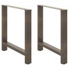 vidaXL Nohy k j&iacute;deln&iacute;mu stolu z př&iacute;rodn&iacute; oceli 2 ks 80 x (72-73) cm ocel
