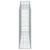 vidaXL Klenut&eacute; gabionov&eacute; ko&scaron;e 4 ks 200x30x100/120cm pozinkovan&eacute; železo