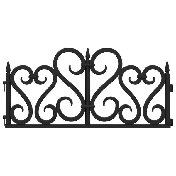 vidaXL Travní lem 17 ks černý 10 m PP