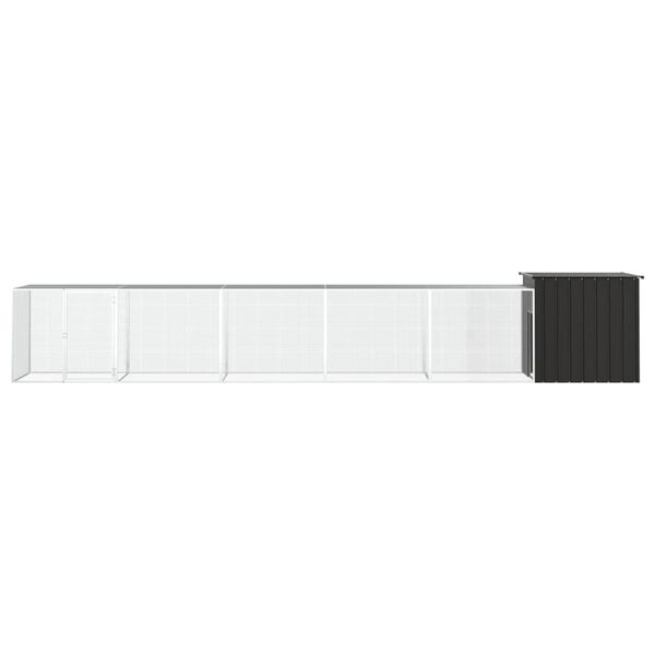 vidaXL Klec pro kuřata antracitov&aacute; 600 x 91 x 100 cm pozinkovan&aacute; ocel