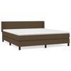 vidaXL Box spring postel s matrac&iacute; tmavě hněd&aacute; 180x200 cm textil