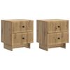vidaXL Nočn&iacute; skř&iacute;ňka se z&aacute;suvkou 2 pcs Dub artisan 43 x 34,5 x 47,5 cm