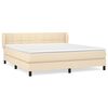 vidaXL Box spring postel s matrac&iacute; kr&eacute;mov&aacute; 160x200 cm textil
