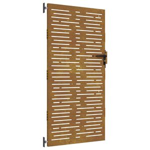 vidaXL Zahradn&iacute; branka 85 x 200 cm z corten oceli čtvercov&yacute; design