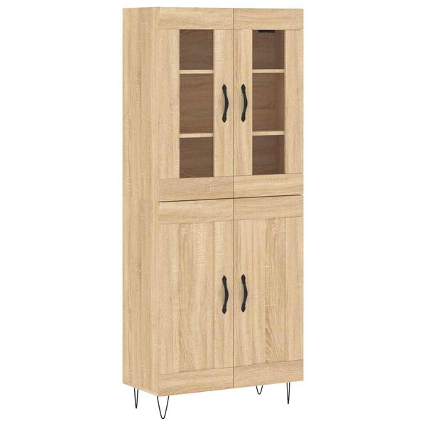 vidaXL Skř&iacute;ň highboard dub sonoma 69,5 x 34 x 180 cm kompozitn&iacute; dřevo