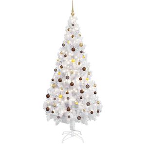 vidaXL Uměl&yacute; v&aacute;nočn&iacute; stromek s LED a sadou koul&iacute; 180 cm 620 větviček