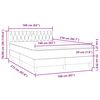vidaXL Box spring postel s matrac&iacute; a LED světle &scaron;ed&aacute; 160x210 cm samet
