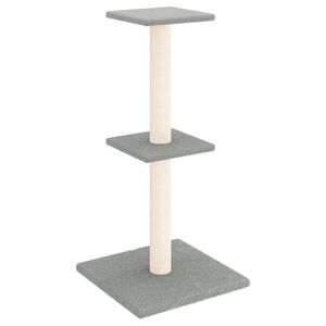 vidaXL &Scaron;krabadlo pro kočky se sisalov&yacute;mi sloupky světle &scaron;ed&eacute; 73 cm