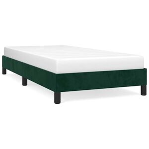 vidaXL R&aacute;m postele bez matrace tmavě zelen&aacute; 100 x 200 cm samet