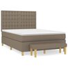 vidaXL Box spring postel s matrac&iacute; taupe 140x200 cm textil