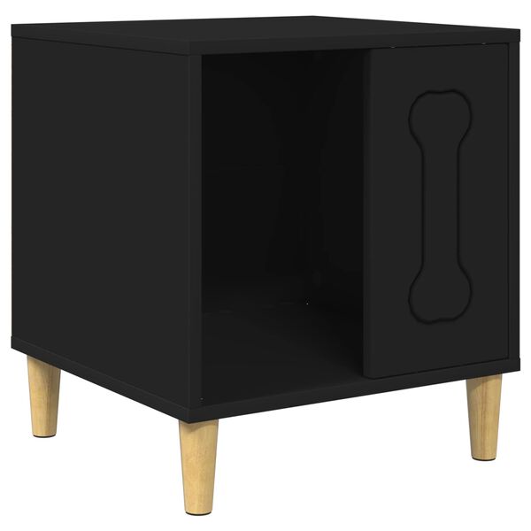 vidaXL Ps&iacute; dům Čern&aacute; 44 x 42 x 49 cm kompozitn&iacute; dřevo