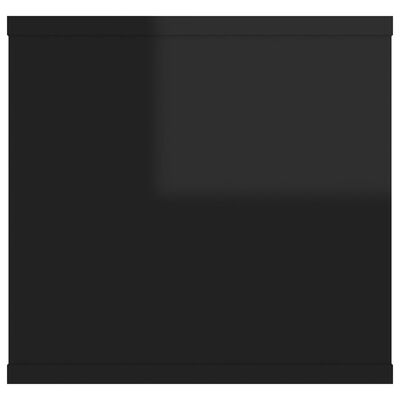 vidaXL Nástěnná police černá s vysokým leskem 102x30x29 cm dřevotříska
