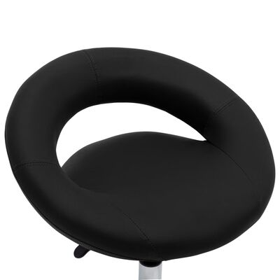 vidaXL Pracovní židle na kolečkách černá umělá kůže