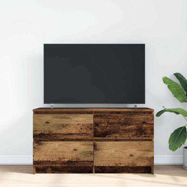 vidaXL TV stolek old wood 100x35x54 cm kompozitní dřevo