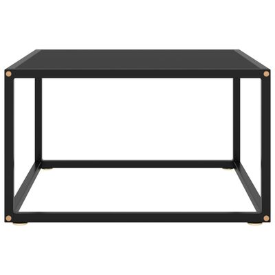 vidaXL Konferenční stolek černý s černým sklem 60 x 60 x 35 cm