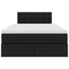 vidaXL Postel s &uacute;ložn&yacute;m prostorem a matrac&iacute; s čelo Čern&aacute; 120 x 190 cm