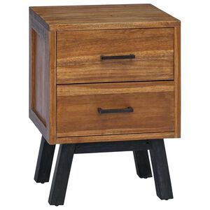vidaXL Nočn&iacute; stolek Př&iacute;rodn&iacute; 40 x 35 x 55 cm Pevn&eacute; teakov&eacute; dřevo