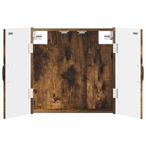 vidaXL Skř&iacute;ň na terče HOORN Kouřov&yacute; dub 52,5 x 10,5 x 53,5 cm