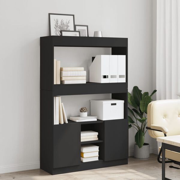 vidaXL Skříň highboard černá 92 x 33 x 140 cm kompozitní dřevo