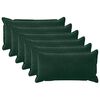 vidaXL Povlak na pol&scaron;t&aacute;ř 6 pcs HOUTEN Tmavě zelen&aacute; 40 x 80 cm Samet