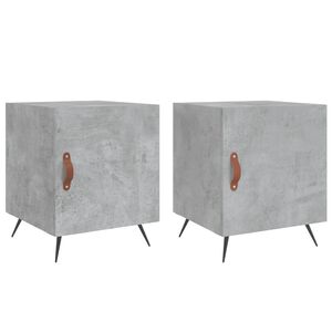 vidaXL Nočn&iacute; stolky 2 ks betonově &scaron;ed&eacute; 40x40x50 cm kompozitn&iacute; dřevo