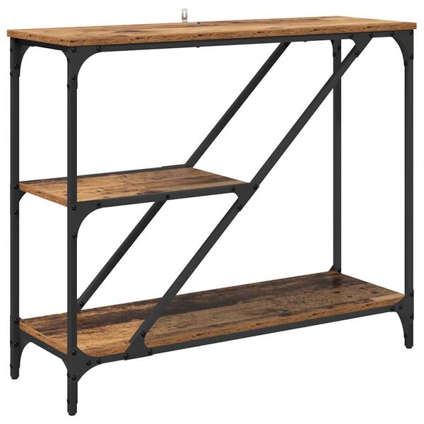 vidaXL Konzolov&yacute; stolek Star&eacute; dřevo 88,5 x 30 x 75 cm kompozitn&iacute; dřevo