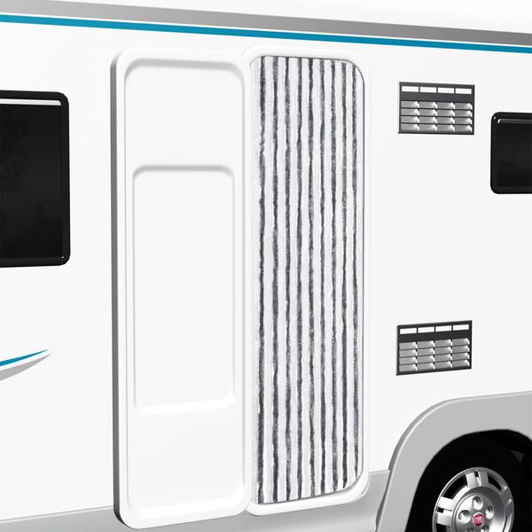 vidaXL Závěs proti hmyzu šedý a bílý 56 x 185 cm Chenille