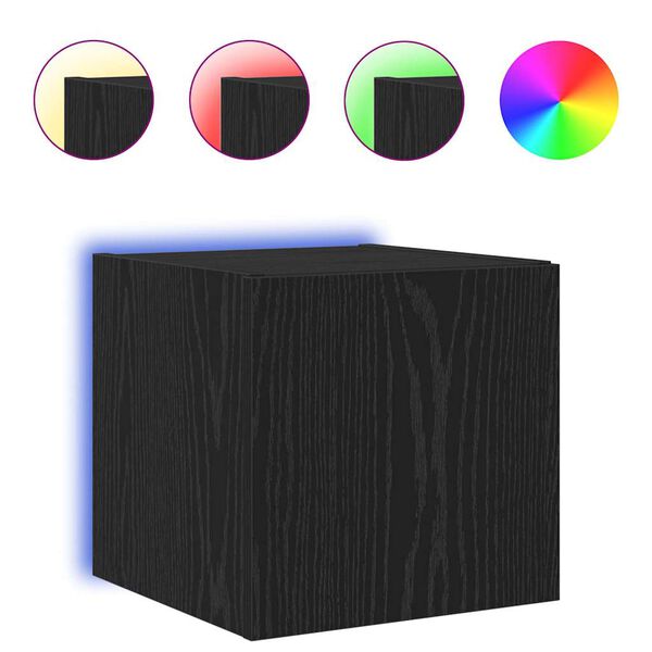 vidaXL TV wall cabinet Čern&yacute; dub 30,5 x 35 x 30 cm kompozitn&iacute; dřevo