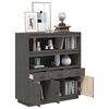 vidaXL Skříň highboard šedá 100x40x108,5 cm masivní borové dřevo