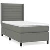 vidaXL Box spring postel s matrac&iacute; tmavě &scaron;ed&aacute; 100 x 200 cm textil