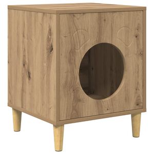 vidaXL Kočič&iacute; dům Dub artisan 42,5 x 40 x 53 cm Kompozitn&iacute; dřevo
