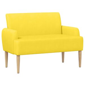 vidaXL Pohovka s knofl&iacute;kov&yacute;m pro&scaron;&iacute;v&aacute;n&iacute;m Světl&aacute; žlut&aacute; 116 x 67 x 81 cm