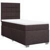 vidaXL Box spring postel s matrac&iacute; tmavě hněd&aacute; 90x200 cm textil