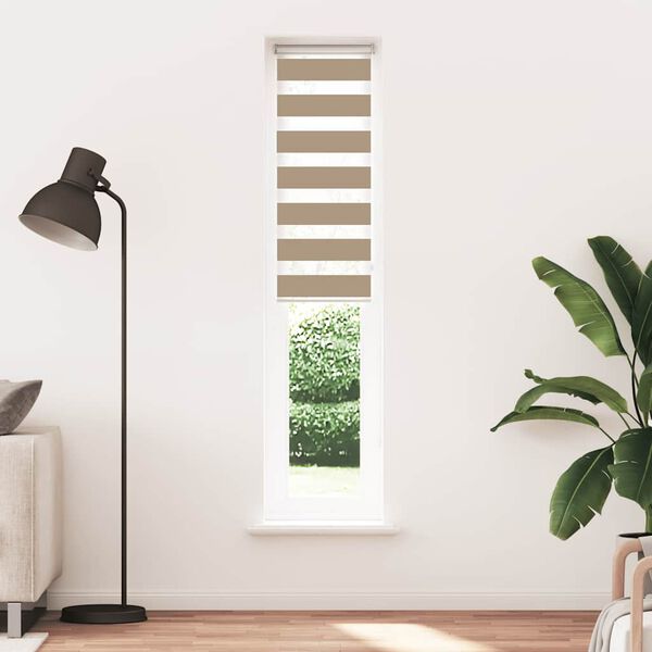 vidaXL Zebra roleta p&iacute;skově hněd&aacute; &scaron;&iacute;řka l&aacute;tky 40,9 cm polyester