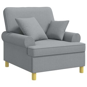 vidaXL XL křeslo s podu&scaron;kami Světle &scaron;ed&aacute; Textil