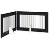 vidaXL Skl&aacute;dac&iacute; ps&iacute; br&aacute;na se stojany 2 pcs Čern&yacute; dub 200,5 cm