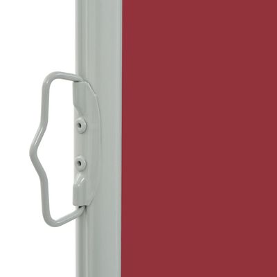 vidaXL Zatahovací boční markýza / zástěna na terasu 60x300 cm červená