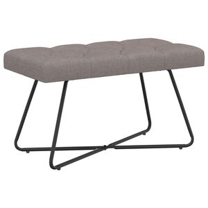 vidaXL Lavice s knofl&iacute;kov&yacute;m pro&scaron;&iacute;v&aacute;n&iacute;m Taupe 80 x 40 x 46 cm Textil