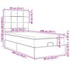 vidaXL Osmanský rám postele s matracemi tmavě šedá 90x200cm samet