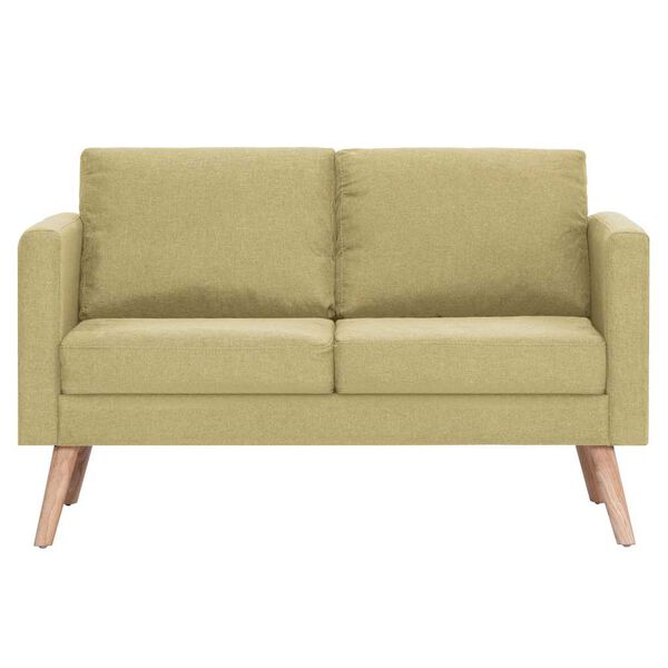 vidaXL 2místná pohovka textilní čalounění zelená