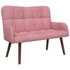 vidaXL Sofa pro dvě osoby Růžov&aacute; 115 x 61 x 87 cm Samet