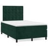vidaXL Box spring postel s matrac&iacute; tmavě zelen&aacute; 120 x 200 cm samet