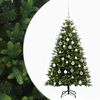 vidaXL Uměl&yacute; v&aacute;nočn&iacute; stromek s baňkami 120 cm 150 LED Tepl&aacute; b&iacute;l&aacute;