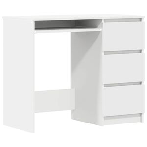 vidaXL Psac&iacute; stůl b&iacute;l&yacute; 90 x 45 x 76 cm kompozitn&iacute; dřevo