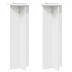 vidaXL Stojan na rostliny 2 ks B&iacute;l&aacute; s vysok&yacute;m leskem &Oslash;40 x 100 cm